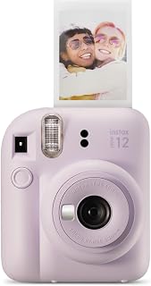 Fujifilm Instax Mini 12 Instant Camera - Lilac Purple | Automatic exposure with selfie mirror and parallax correction for photography, travel and parties