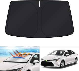 KUST Custom Fit Windshield Sun Shade for 2020-2024 2025 2026 Toyota Corolla (Not for Corolla Cross) Accessories Sunshade Sun Visor Protector Foldable Blocks UV Rays Keep Cooler