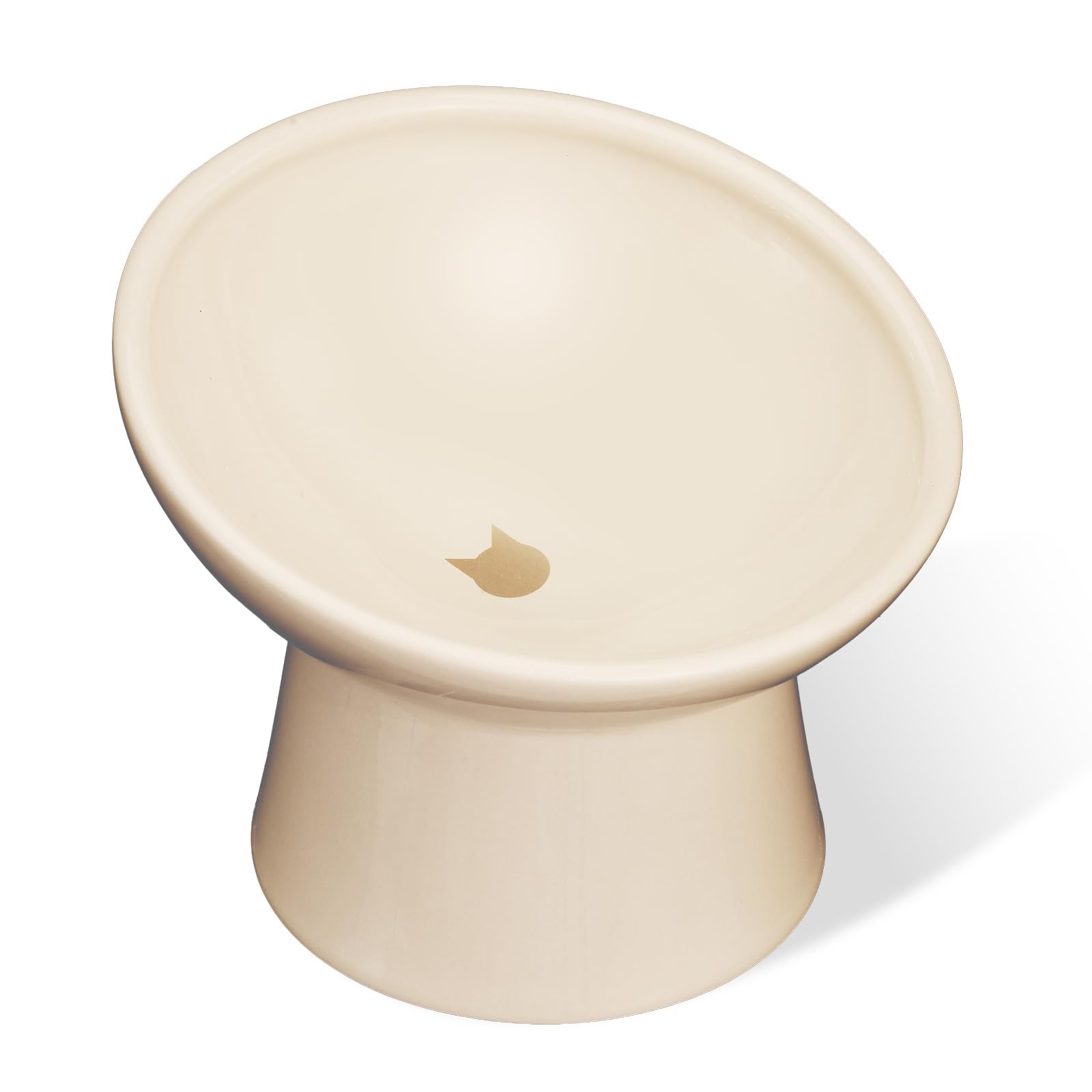 Neichi Cat Tableware, Food Bowl with Legs, Regular, Beige