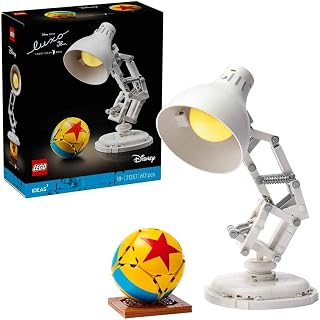 LEGO Ideas Disney Pixar Luxo Jr. 21357 | Set for Adults, Movie Memorabilia Model kit, Lamp with Hidden Film References, DIY Desk Decor, Gift Idea, 613 Pieces