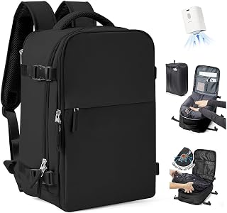 SZLX Zaino Ryanair 40x30x20 Sottovuoto con Pompa Zaino da Viaggio 40x30x20 Ryanair Wizzair Vueling Bagaglio a Mano Easyjet Donna Uomo Borsa da Cabina Borsa da Viaggio Aereo per PC Portatili 14 Pollici