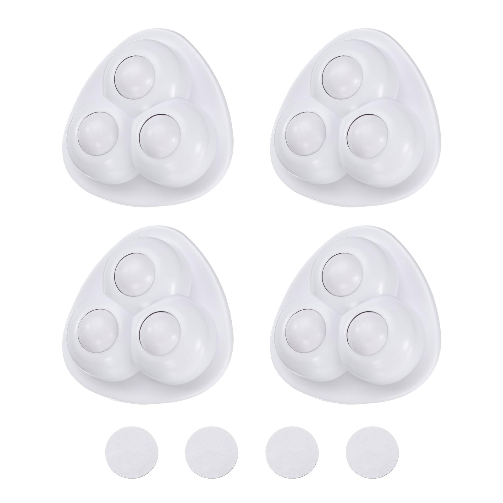 4 Pcs Self Adhesive Caster Wheels, 360 Degree Rotation Mini Caster Rolling Rolle