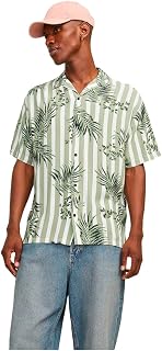 Jack & Jones Jjejeff AOP Resort Shirt SS Sn Men's T-Shirt (Pack of 1)