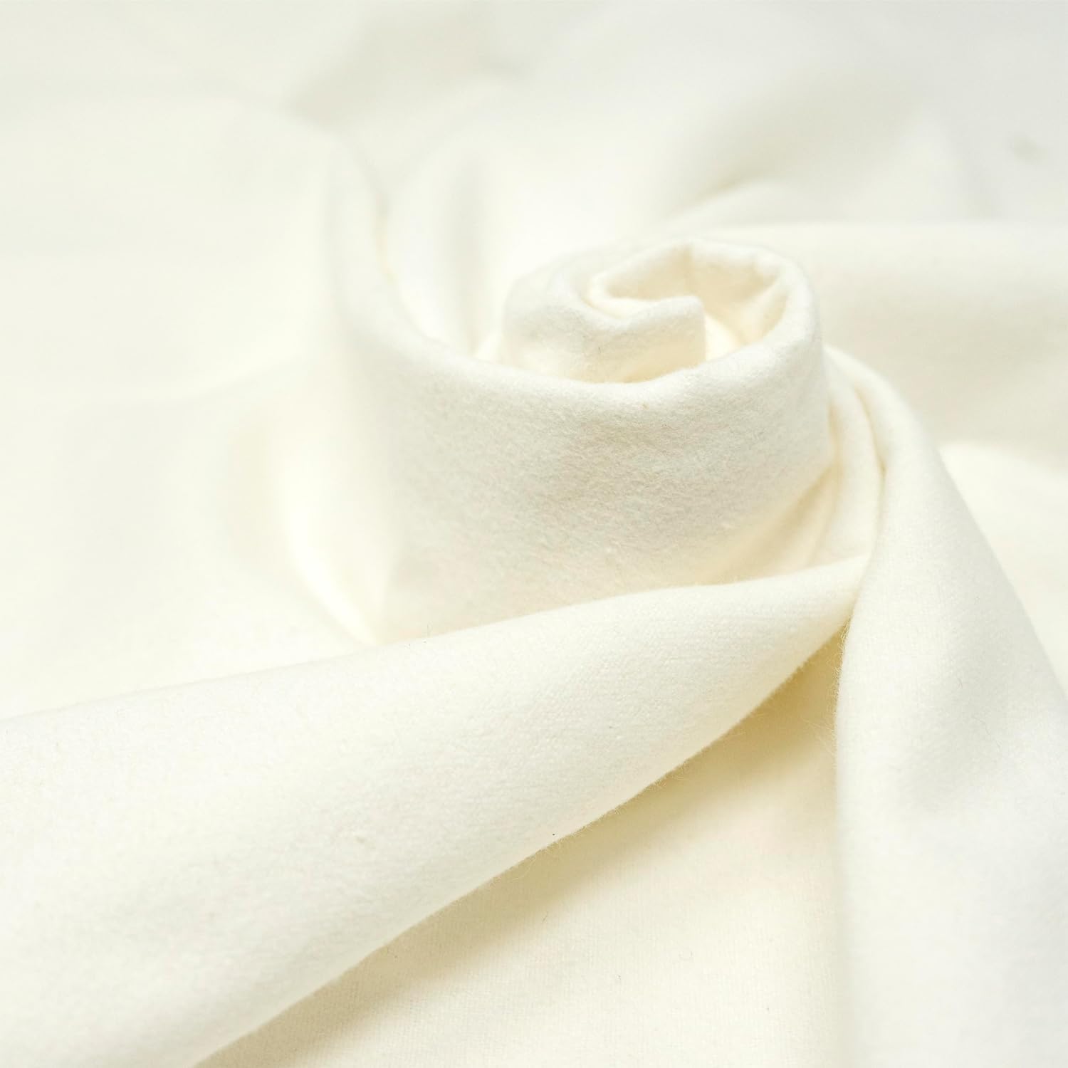 RTC Fabrics 42"/43" Wide 100% Cotton Flannel Solid White Color DIY Crafting, Qui