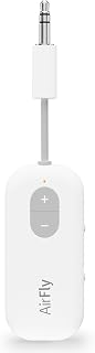 Twelve South AirFly SE, Bluetooth Wireless Audio Transmitter Adapter, White | 20+ Hr Battery, AirPods & Headphone, 3.5mm Aux Bluetooth Transmitter and Receiver, In-Flight Entertainment, Gym & TV Audio