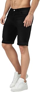 GINGTTO Men's Short Slim Jean Stretch Summer Shorts, 9 Inches