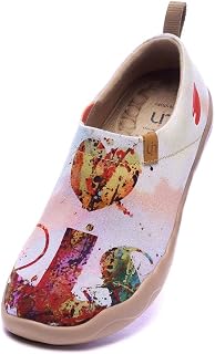 UIN Women’s Slip-On Canvas Shoes, Model Art, Painted Pomegranate, White