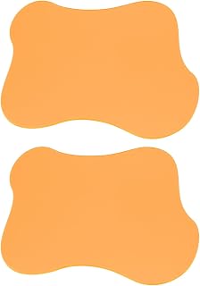 2 Pieces Irregular Acrylic Cloud Shape Coasters Creative Coffee Cup Coasters Dining Table Ornaments for Kitchen Bar Orange (7"x6")