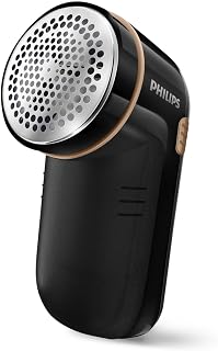 Philips Anti Pilling Shaver, 8800 RPM, 3 Blades, All Fabric, Black | Quick Lint Removal, 3 Blade Pill Shade, Easy Clean Tray, Compact Design, 2 AA Batteries Included (GC026/80)