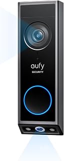 Anker eufy Security Video Doorbell E340 (Battery Powered), Dual Cameras | Delivery Guard, 2K Full HD and Color Night Vision, HomeBase S380 Compatible, No Monthly Fee