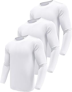 Boyzn Men's 1, 3 or 5 Pack Performance Long Sleeve T-Shirts, Quick Dry UPF 50+ Sun Protection Shirts, Moisture Wicking Sports Long Sleeve Running Tops, Athletic Gym Workout Shirts for Fishing Running