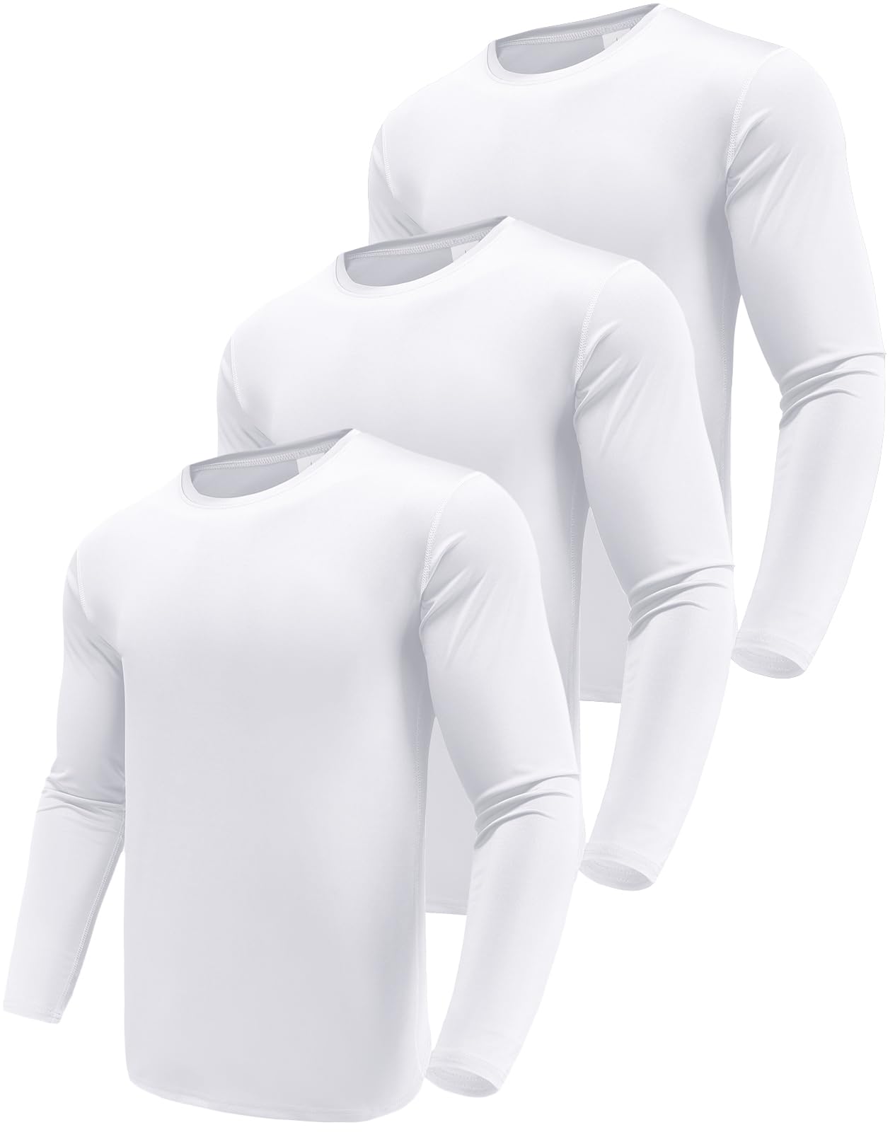 Boyzn Men's 1, 3 or 5 Pack Performance Long Sleeve T-Shirts, Quick Dry UPF 50+ S