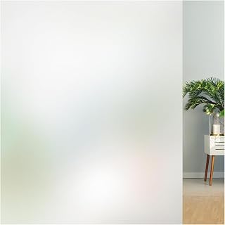 Lifetree Frosted Window Film Privacy for Glass Windows, Frosted, 44.5x200cm | Opaque Glass Stickers, Non-Adhesive Static Cling Removable Anti-UV Frosting Film For Home Office