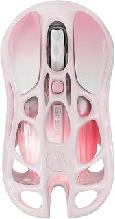 GravaStar Mercury M1 Pro Wireless Gaming Mouse, Up to 209H Battery Life | Magnesium Alloy, 26,000 DPI, PAW3395DM Sensor, 5 Programmable Buttons, Tri-mode, 4K Polling Rate(not include dongle)