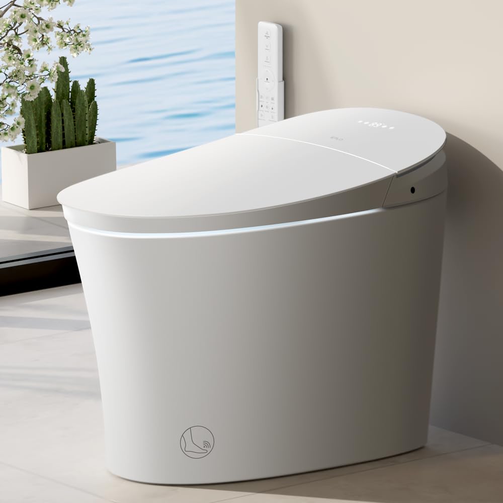EPLO Smart Toilet Bidet,1000G MaP Flush,Auto Open Close,Foam Shield E18MAX
