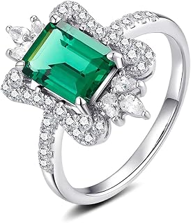 Noble Green Cubic Zirconia Wedding Anniversary Ring for Women