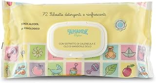 L'AMANDE - Baby Wipes Moisturizing Cleansing with Vitamin E, Refreshing Wet Wipes with Sweet Almond Oil and Calendula, Baby and Child Gentle Sanitizing Wipes, 72 Pieces