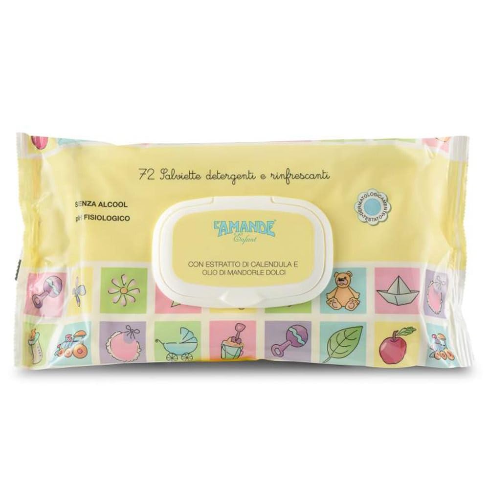 L'AMANDE - Baby Wipes Moisturizing Cleansing with Vitamin E, Refreshing Wet Wipe