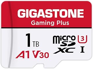 【Switch 1 Only】GIGASTONE Micro SD 1TB, Gaming Plus, 1TB Specially for Nintendo Switch 1, Gopro Cameras Camcorder Tablet, Up to 100MB/s, SD Card Adapter, UHS-I A1 U3 V30 MicroSDXC