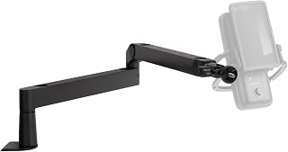 Elgato Wave Mic Arm Low Profile Microphone Boom Arm | Sits below shoulder line, 360-degree rotation, Magnetic cable channels, All-metal build, Fully adjustable mount