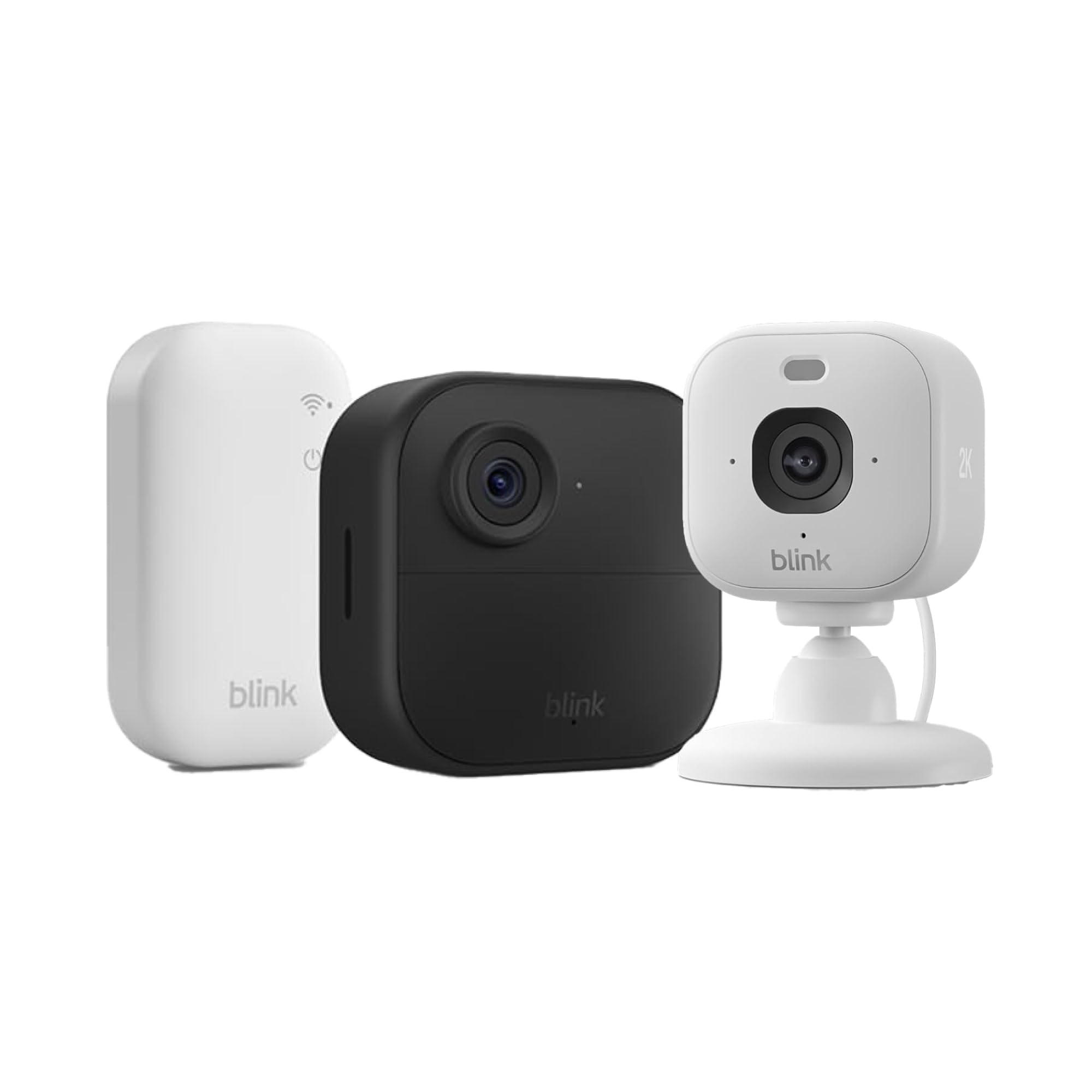 Blink Outdoor 4 camera with Blink Mini 2K+ white (Latest Generation), sync modul