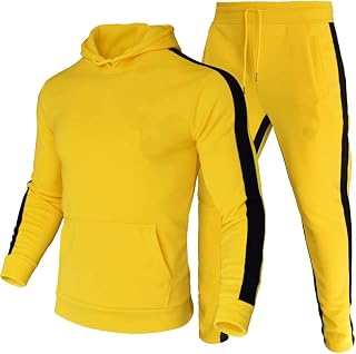 amropi Men's Tracksuit Hoodie Sweatshirt Tops and Long Pants Set Casual Sports Outfits