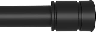 ENJOYBASICS Matte Black Curtain Rods, 1 Inch Diameter, 28-90 Inch | Adjustable 48 to 84 Inch, Heavy Duty, Includes Brackets, Easy Installation, Fits Bedroom, Living Room & Kitchen