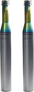 WKSTOOL 1/4-20 UNC Solid Carbide Thread Mills Milling Cutters Three Tri Form Unified Coated Blind Holemaking Threading Tapping for Aluminum Copper Non-Ferrous Alloys Cast Iron PVC Plastics