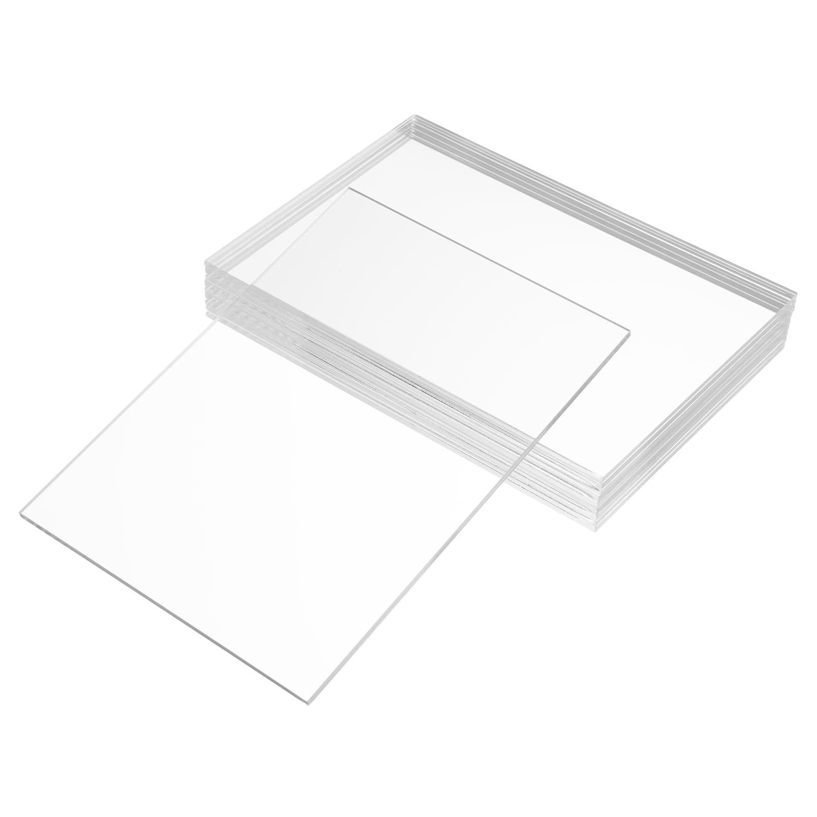 KAITELA Pack of 10 Clear Cast Acrylic Sheet 5" x 7" x 1/8" Thick (3mm) | Plexigl