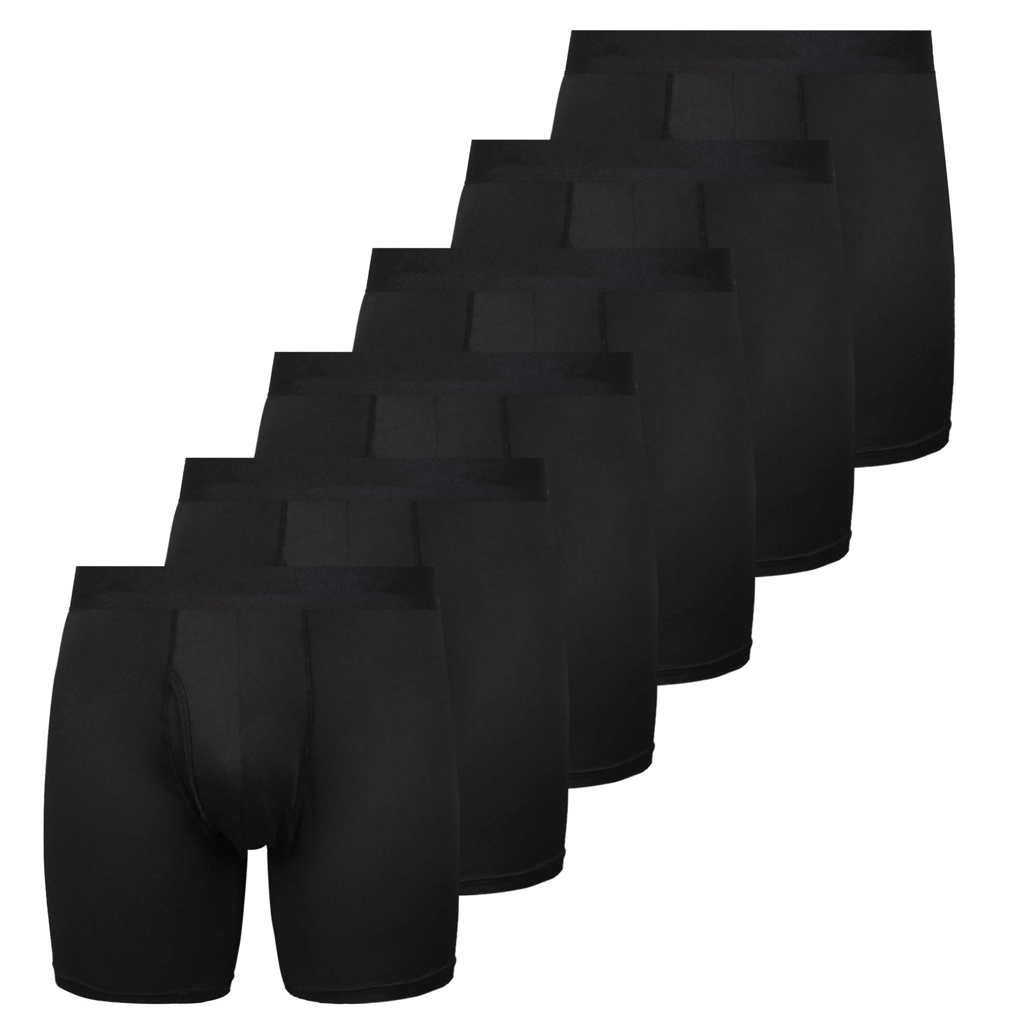 Performance Men's Underwear Boxer Briefs 6" Moisture Wicking Underwear for Men P