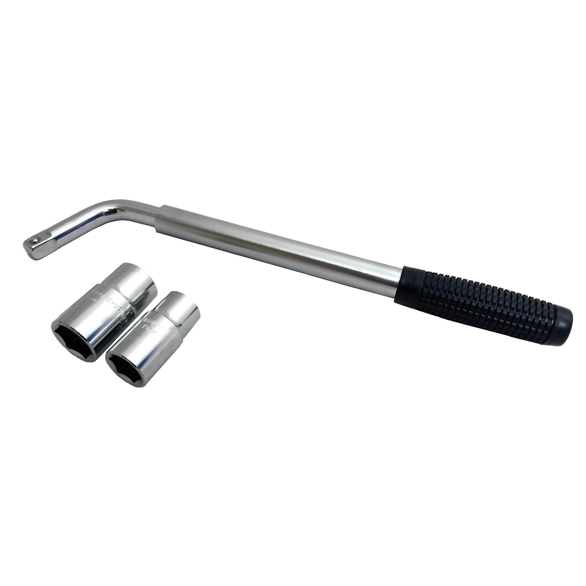 Sakura SS5324 Car Wheel Brace/Wrench - Extendable Handle - Socket Sizes 17 mm, 1