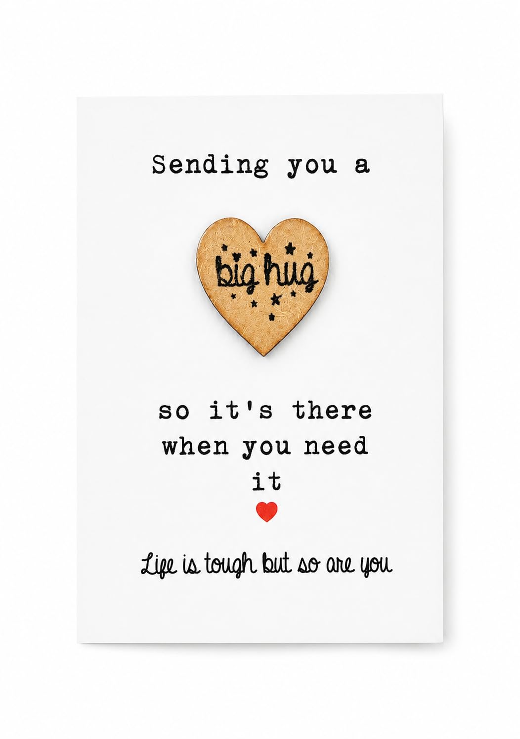 Pocket hug token gift | Big hug wooden heart | First day at school present | Rem