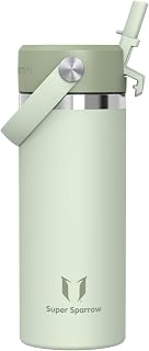 Sparrow Kids Insulated Water Bottle with Straw 500ml Metal Water Bottles