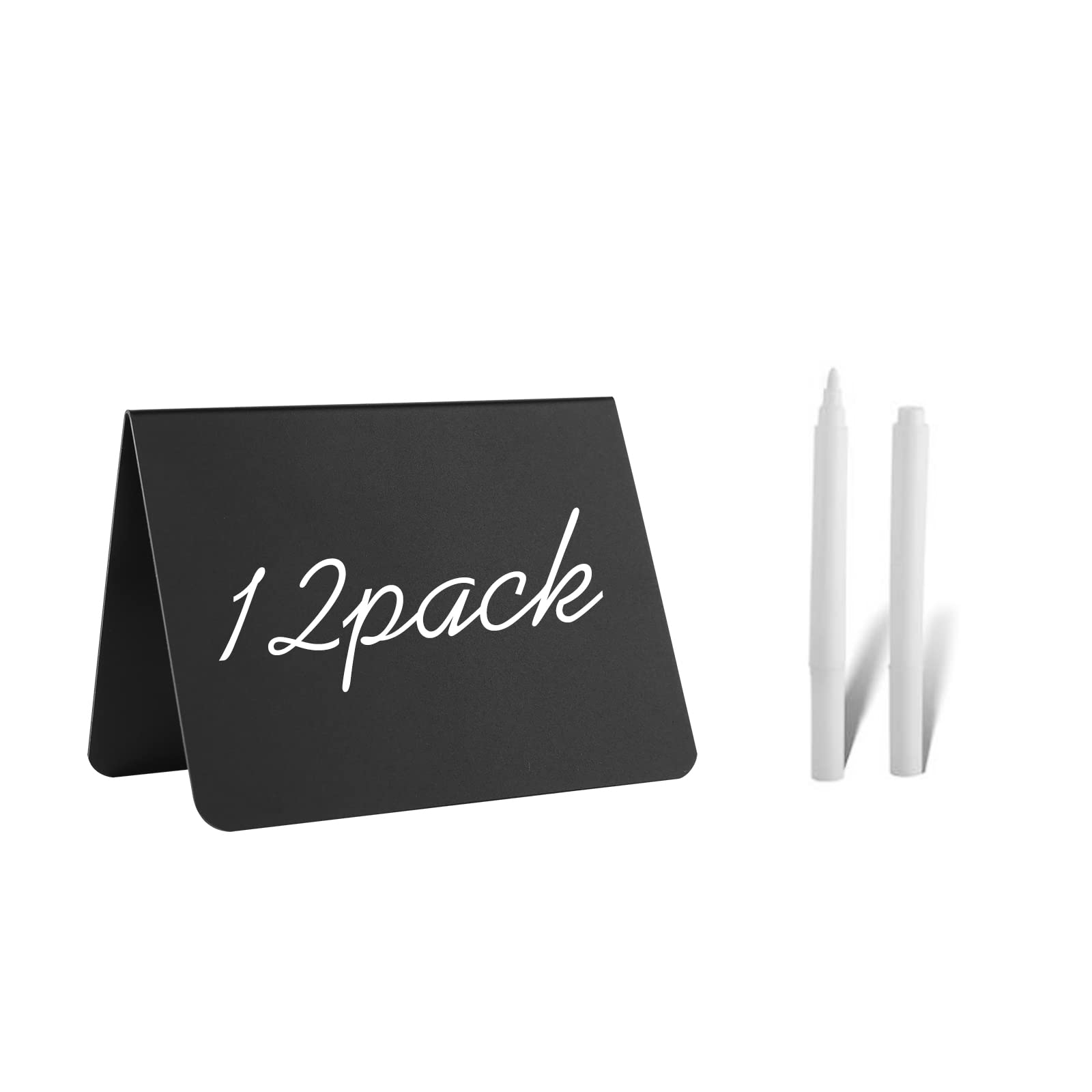 12 Pack 4"x3"Mini Chalkboard Signs for Chalk Sign for Food - Party - Buffet - Ta