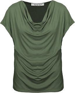 Van Der Rich ® - Women's Cowl Neck Blouse T-Shirt