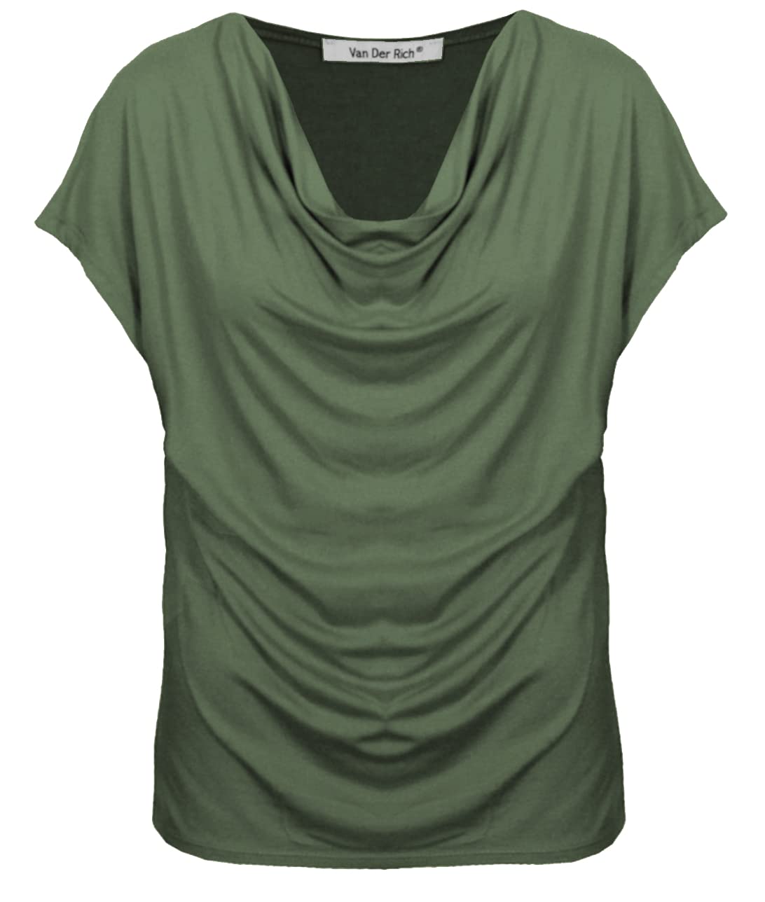 Van Der Rich ® - Women's Cowl Neck Blouse T-Shirt