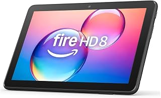 Amazon Fire HD 8 tablet (newest gen), 8" HD Display, 4 GB memory, 64 GB, responsive and vibrant, designed for portable entertainment, Black, (2024 release) – with ads