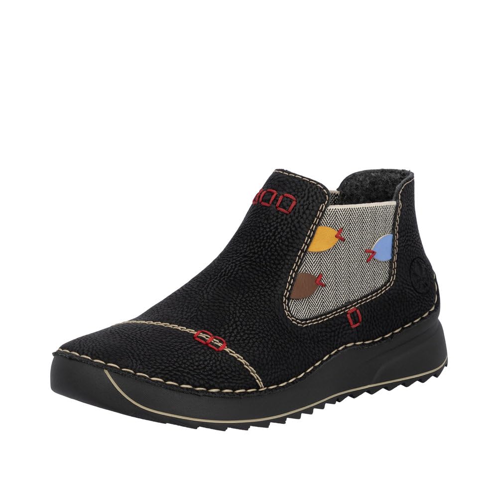 Rieker Boot Black Faux Leather
