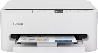 Canon PIXMA TS6520 Wireless Color Inkjet Printer, Duplex Printing, Copier/Scanner, 1.42" OLED Display, Compact, White