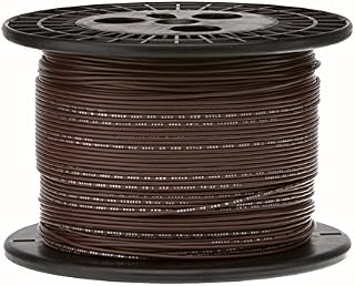 18 AWG Gauge Stranded Hook Up Wire, 1000 ft Length, Brown, 0.0403" Diameter, UL1007, 300 Volts
