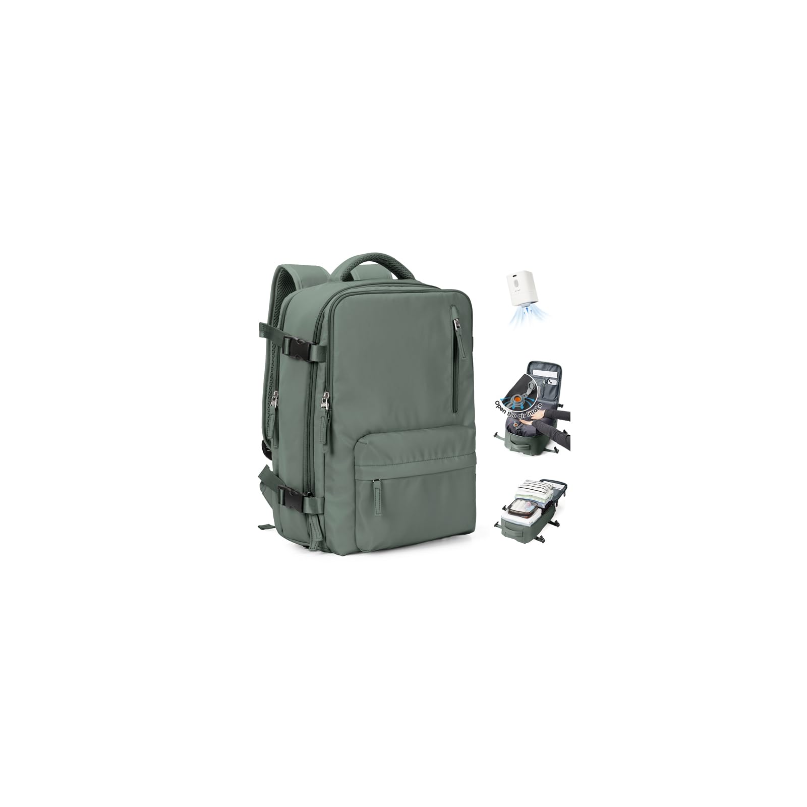 SZLX Vacuum Backpack Travel Bag with Pump Large Travel Backpack Cabin Size 40x30
