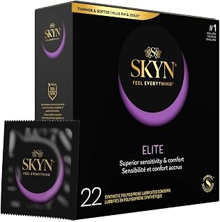 SKYN Elite Condoms - 22 Count - Ultra-Thin, Lubricated Latex-Free Condoms