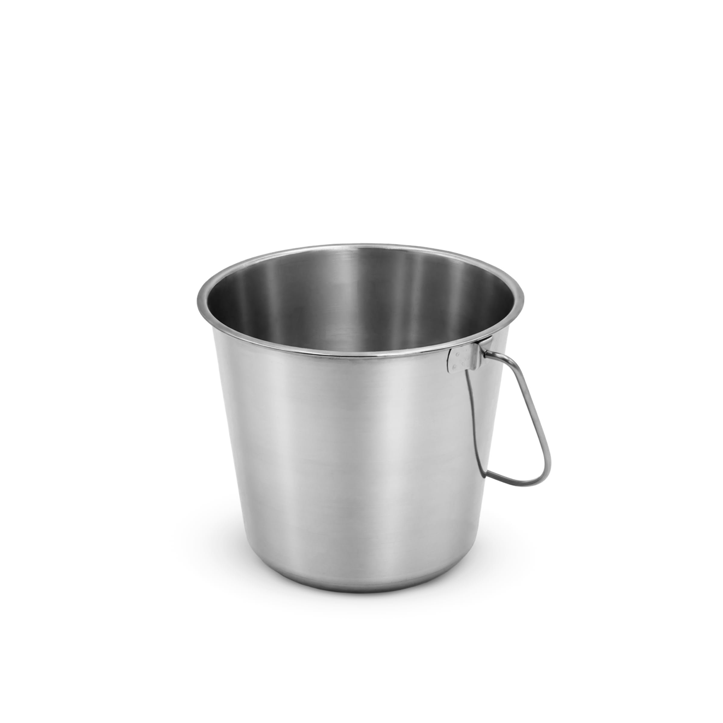 Grip Stainless Steel Bucket (1 Gallon) - Great for Pets, Cleaning, Food Prep - H