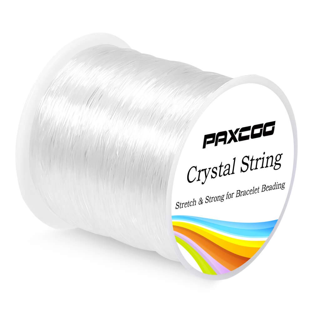 Paxcoo 0.8mm Elastic String, Stretchy Bracelet String Crystal String Bead Cord f