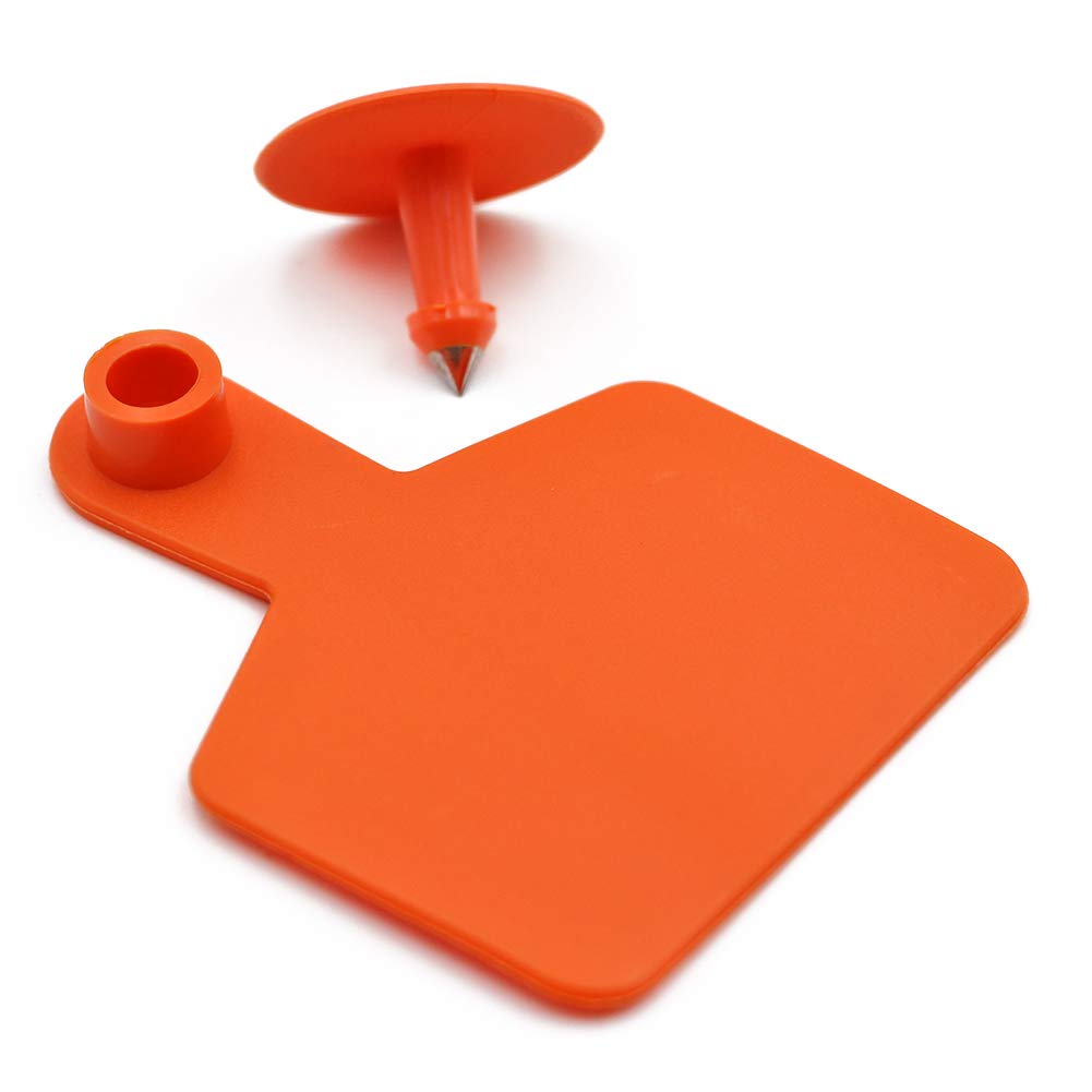 ZHEQOGZH Blank Cattle Ear Tags for Cows Hogs Sheep Livestock, 100 Pieces | Cow E