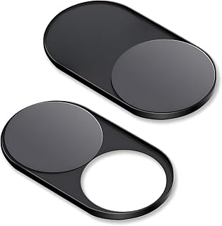 CloudValley Upgrade Magnetic Webcam Cover, [2-Pack] 0.023 inch | Metal Camera Cover Slide for Mac, iPad, MacBook Pro, MacBook Air, Laptops, PC, Tablets, Web Blocker Protect Your Privacy