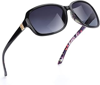 SIPHEW Polarized Sunglasses Womens, Classic Square Sun Glasses for women with UV Protection Wrap Shades