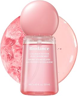 BIODANCE Collagen Peptide Jelly Serum Facial Mist 50ml | [Jelly-to-Mist Sprayable Hydrogel] - Hydrating Face Mist Spray for Plumping & Anti-Aging. 243Da Collagen & 10 Peptides
