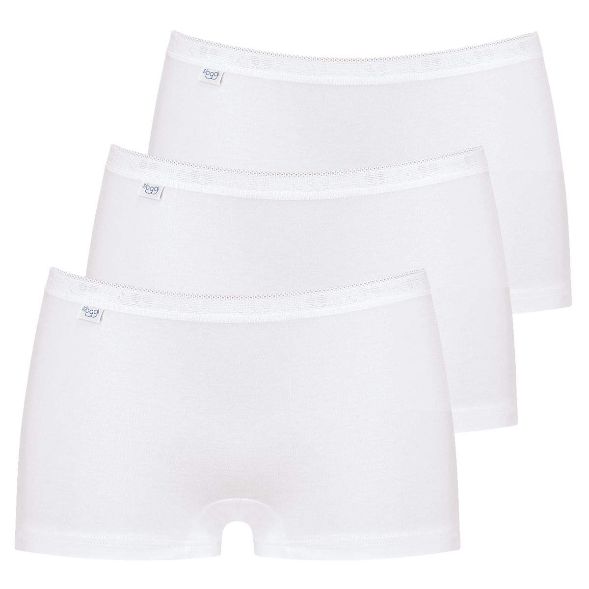 Sloggi Women’s Panties - Basic + Short - 3x white (white 0003)., size: 44