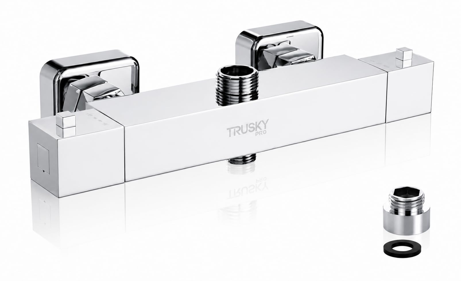 Thermostatic Shower Mixer Bar, Twin Outlet with 3/4" G Top Outlet and 1/2" G Bot
